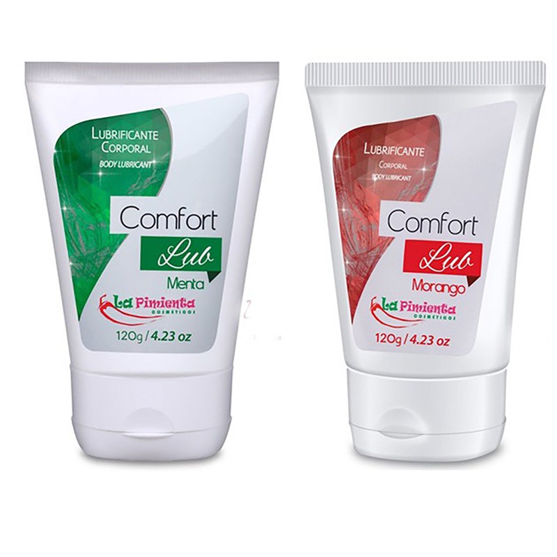 Gel Lubrificante Íntimo à Base d'Água Comfort Lub Sabor e Aroma