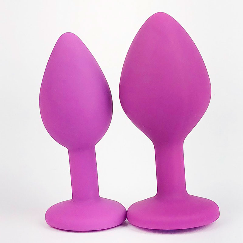 Kit Plug Anal de Silicone 2 Tamanhos P M | Via Libido Sex Shop