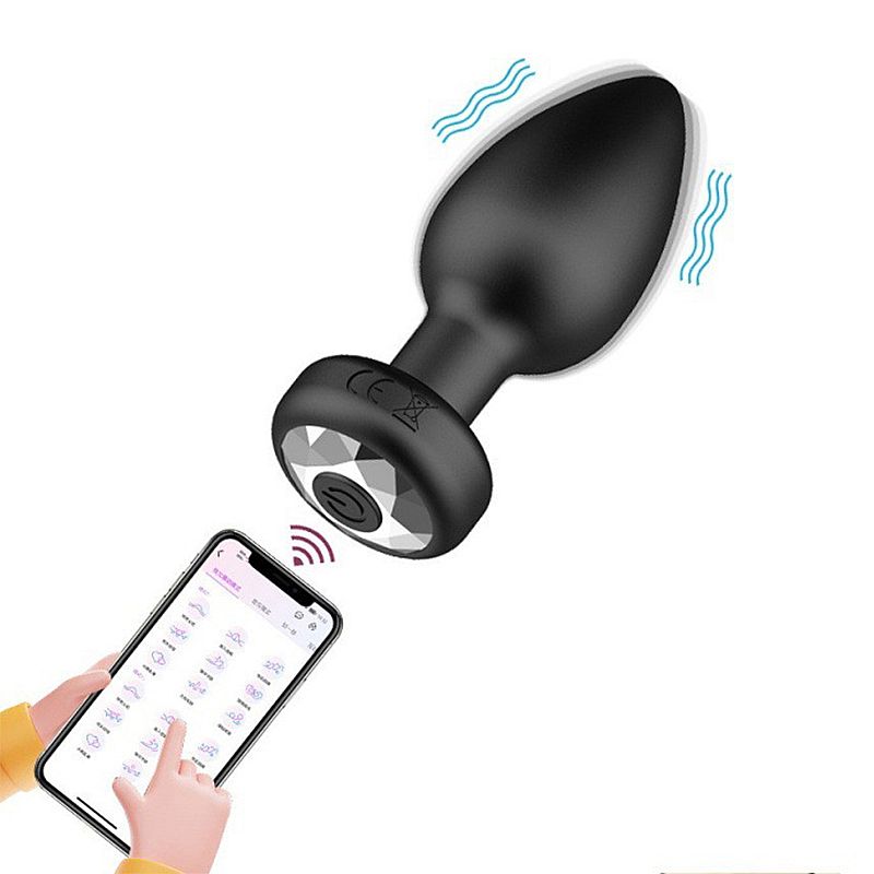 plug anal com vibro Plug Anal Escalonado com Vibro 10 Modos de Vibração Recarregável Sexy Import main image 1