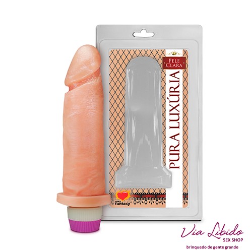 Pênis PVC Com Vibro - 15,3x4,5cm